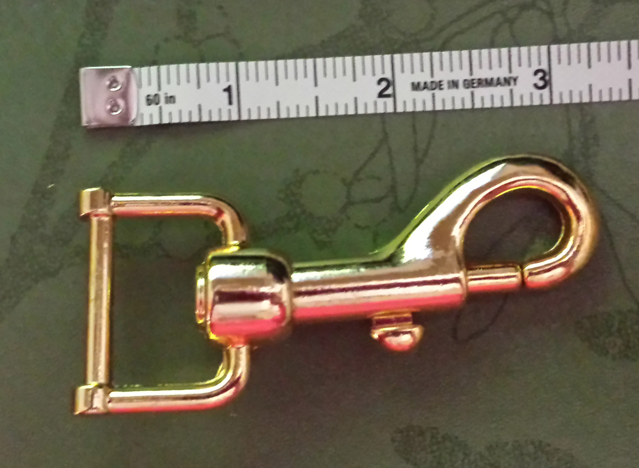 Lobster Clasp 3 inches long with 1 inch wide Swivel - Gold Finish
